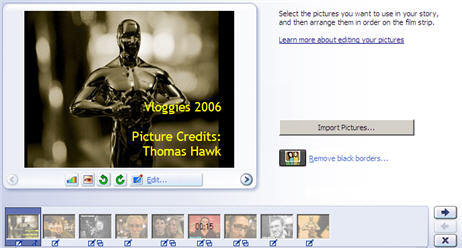 Microsoft Photostory Screenshot