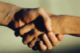 Pixelated handshake