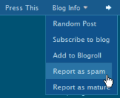 Report spam and splogs through WordPress.com