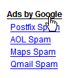 Reporting splogs through Google Adsense Ad Words