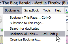 Firefox Bookmark All Tabs Feature