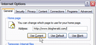 Internet Explorer Customize Home Page Option