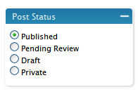 WordPress.com new feature - pending review on blog posts