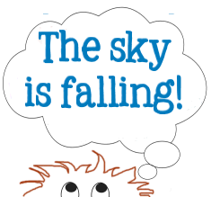 Graphic copyrighted by Lorelle VanFossen - the sky is falling
