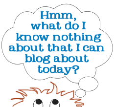 What can I blog about that I know nothing about today?