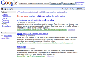 Google search results in blogspot splogs