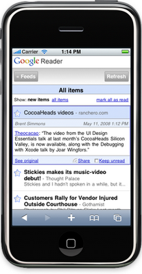 iPhone for Google Reader (Beta)