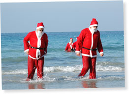 Santa on the beach