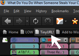 TinyURL Javascript bookmarklet in the browser Bookmarks toolbar