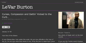 LeVar Burton's new blog