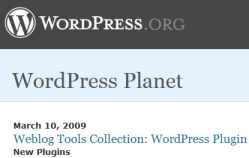 wordpress planet-official aggregator for WordPress