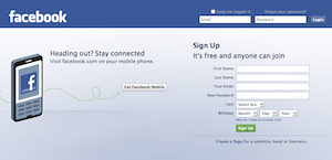 Facebook Login Page