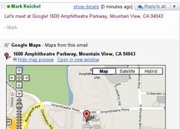 Google Maps Preview for Gmail and Google Buzz