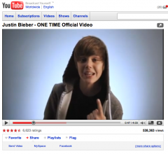Justin Bieber YouTube Videos attacked by Hacker Group