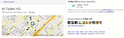 Twitter Business Claim and Check-In Screen