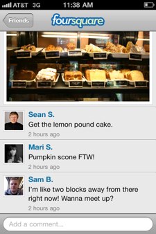 Foursquare Photo and Comments - iPhone