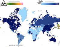 Twitter Fukushima Time Lapse Map