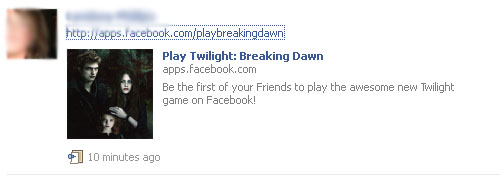 Twilight Facebook Scam