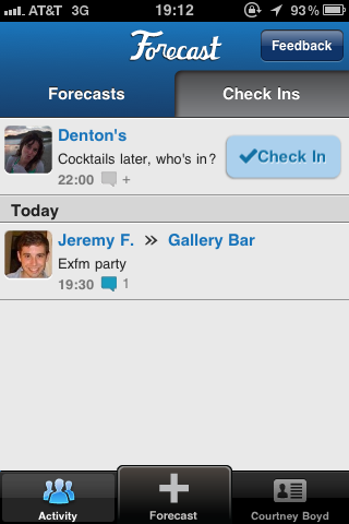 Forecast App for Foursquare Users