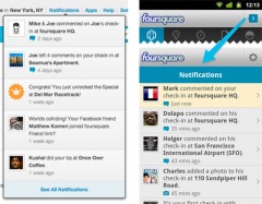 Foursquare Notifications for Google Android