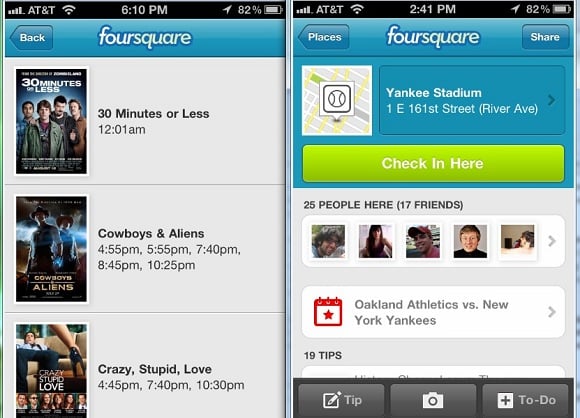 Foursquare Events Checkin Screenshot