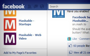 Facebook Navigation Bar