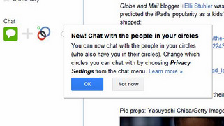 Google Chat with Google Plus Circles