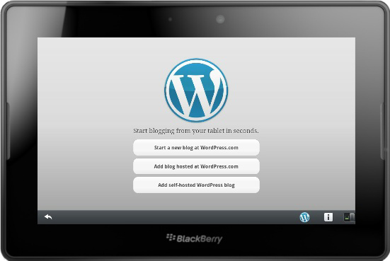 Wordpress for Blackberry PlayBook