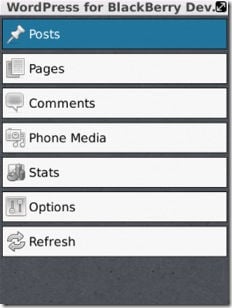 Wordpress for Blackberry