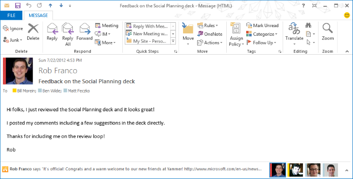 LinkedIn Integration with MS Outlook