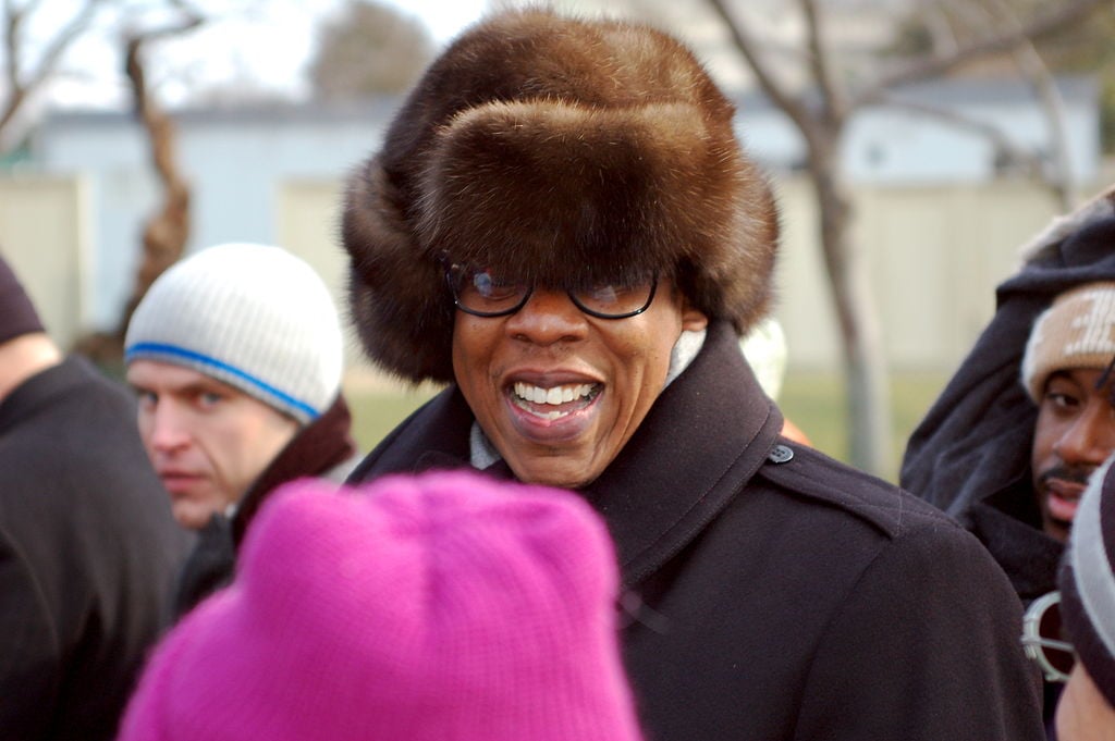 Rapper, entrepreneur, and furry hat enthusiast Jay-Z. 