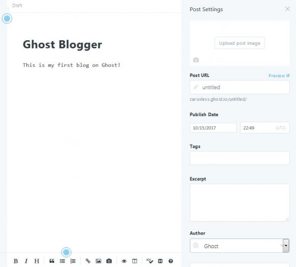 ghost blogging