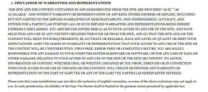 blog disclaimer examples