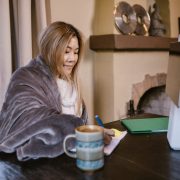 writing desk woman at desk